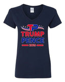 V-Neck Ladies TP Trump Pence 2016 Vote President USA Election (A) T-Shirt Tee