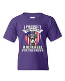 I Proudly Stand For The Flag And Kneel For The Cross DT Youth T-Shirt Tee