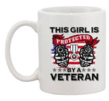 This Girl Is Protected By A Veteran Soldier Flag DT Coffee 11 Oz White Mug