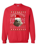 Merry Slothmas Sloth Lazy Animals Ugly Christmas Funny DT Crewneck Sweatshirt