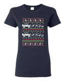 Ladies Truck Sleigh Santa Reindeer Ugly Christmas Gift Funny DT T-Shirt Tee