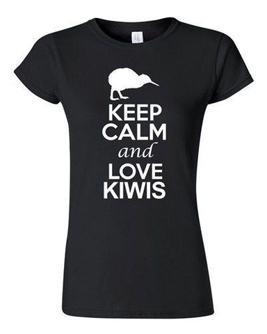 City Shirts Junior Keep Calm And Love Kiwis Bird Animal Lover DT T-Shirt Tee