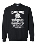 Camping Where Friend And Marshmallow Get Toasted Together DT Crewneck Sweatshirt