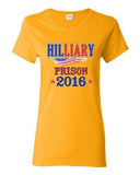 Ladies Hilliary Prison 2016 Hillary Liar Flag President Political DT T-Shirt Tee