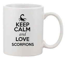 Keep Calm And Love Scorpions Venom Animal Lover Funny Ceramic White Coffee Mug