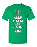Keep Calm And Fidget On DT Adult T-Shirt Tee
