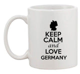 Keep Calm And Love Germany Berlin Country Map Patriotic Ceramic White Coffee Mug