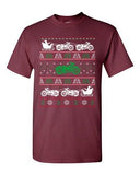 Motorcycle Bike Sleigh Santa Claus Ugly Christmas Funny Adult DT T-Shirt Tee