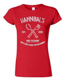 Junior Hannibals Family Restaurant Love To Have You For Dinner DT T-Shirt Tee
