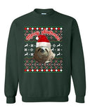 Merry Slothmas Sloth Lazy Animals Ugly Christmas Funny DT Crewneck Sweatshirt