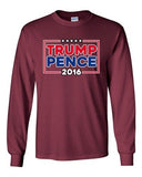 Long Sleeve Adult T-Shirt Trump Pence 2016 Vote USA Campaign Election (B) DT