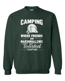 Camping Where Friend And Marshmallow Get Toasted Together DT Crewneck Sweatshirt