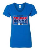 V-Neck Ladies Trump Pence 2016 Vote America Campaign Election (B) T-Shirt Tee