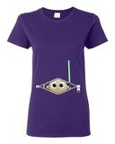 Ladies Baby Lightsabers Sword Weapons Movie TV Funny Parody DT T-Shirt Tee
