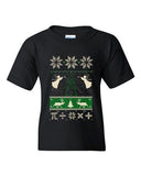 Math Mathematics Angels Deer Holiday Ugly Christmas Funny DT Youth T-Shirt Tee