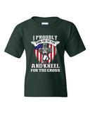 I Proudly Stand For The Flag And Kneel For The Cross DT Youth T-Shirt Tee