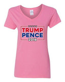 V-Neck Ladies Trump Pence 2016 Vote America Campaign Election (B) T-Shirt Tee