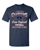 New World Champion 5-Time New England Football Sports DT Adult T-Shirt Tee