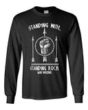 Long Sleeve Adult T-Shirt Native Standing With Standing Rock Indian Support DT