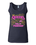 Junior Queens Are Born In February Crown Birthday Funny Sleeveless Tank Tops