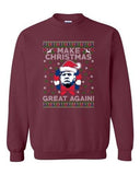 Make Christmas Great Again Trump President Ugly Xmas DT Crewneck Sweatshirt