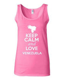 Junior Keep Calm And Love Venezuela Country Novelty Statement Tank Top