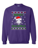 Merry Woofmas Husky Dog Puppy Paw Ugly Christmas Funny DT Crewneck Sweatshirt