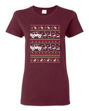 Ladies Truck Sleigh Santa Reindeer Ugly Christmas Gift Funny DT T-Shirt Tee
