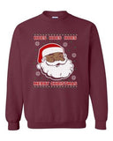 Hoes Hoes Hoes Merry Christmas Santa Ugly Xmas Funny DT Crewneck Sweatshirt