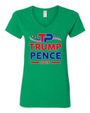 V-Neck Ladies TP Trump Pence 2016 Vote President USA Election (A) T-Shirt Tee