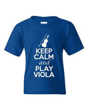 City Shirts Keep Calm And Play Viola Brass Music Lover DT Youth Kids T-Shirt Tee