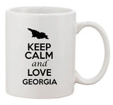 Keep Calm And Love Georgia Tbilisi Country Patriotic Ceramic White Coffee Mug