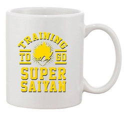 Training To Go Super Saiyan Anime Gym Workout Funny Parody TV White Coffee Mug