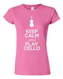 City Shirts Junior Keep Calm And Play Cello String Music Lover DT T-Shirt Tee