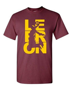 Lebron Fan Wear Cleveland Basketball Ball Sports Novelty Adult T-Shirt Tee