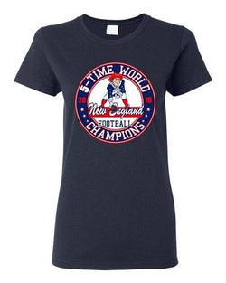 Ladies Amazing 5-Time World Champion New England Football Sports DT T-Shirt Tee