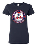 Ladies Amazing 5-Time World Champion New England Football Sports DT T-Shirt Tee