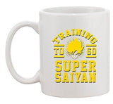 Training To Go Super Saiyan Anime Gym Workout Funny Parody TV White Coffee Mug