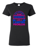 Ladies Just Another Wine Drinker with a Camping Problem Funny DT T-Shirt Tee
