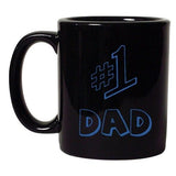 #1 One Dad Daddy Father's Day TV Comedy Series Funny DT Black Coffee 11 Oz Mug
