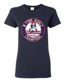 Ladies Amazing 5-Time World Champion New England Football Sports DT T-Shirt Tee