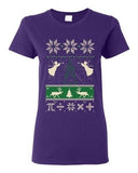 Ladies Math Mathematics Angels Deer Holiday Ugly Christmas Funny DT T-Shirt Tee