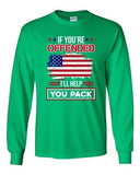 Long Sleeve If You're Offended I'll Help You Pack American Flag USA Funny DT