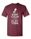 City Shirts Keep Calm And Play Tuba Brass Music Lovers DT Adult T-Shirts Tee