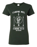 Ladies Native Standing With Standing Rock Indian Support Protest DT T-Shirt Tee