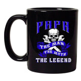 Papa The Man The Myth The Legend Father Dad Funny DT Black Coffee 11 Oz Mug