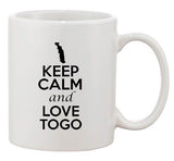 Keep Calm And Love Togo Africa Country Map Patriotic Ceramic White Coffee Mug