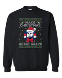Make Christmas Great Again Trump President Ugly Xmas DT Crewneck Sweatshirt