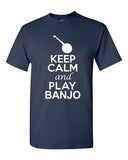 City Shirts Keep Calm And Play Banjo String Music Lovers DT Adult T-Shirts Tee