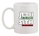 Jedi In The Streets Sith In The Sheets Movie Funny DT Ceramic White Coffee Mug